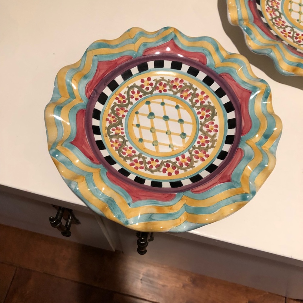 Mackenzie Childs fluted salad plates